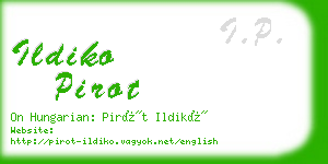 ildiko pirot business card